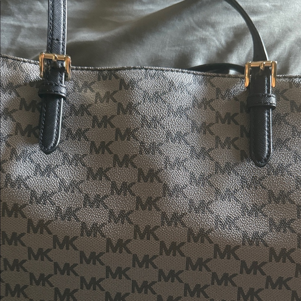 Michael Kors Black and Gray Logo Tote - Picture 9 of 9
